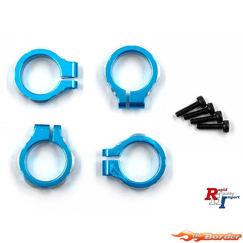 Tamiya Aluminium Shock Clamp (4pcs) Blauw BB-01 800732 - Afbeelding 3