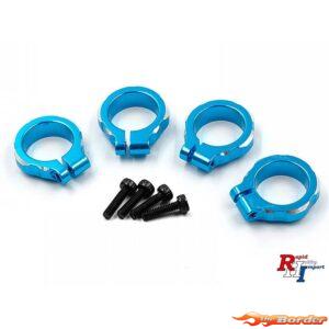 Tamiya Aluminium Shock Clamp (4pcs) Blauw BB-01 800732