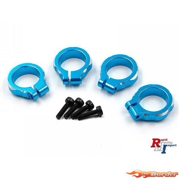 Tamiya Aluminium Shock Clamp (4pcs) Blauw BB-01 800732