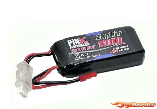 Pink Performance Zephir LiPo 2S 7.4V 1300mAh 35C (JST)