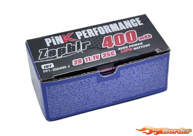 Pink Performance Zephir LiPo 3S 11.1V-400-35C (JST) 40x21x23mm 35gr. - Afbeelding 3