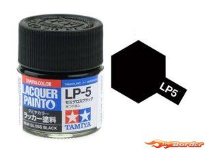 Tamiya Lacquer Paint Semi Gloss Black LP-5
