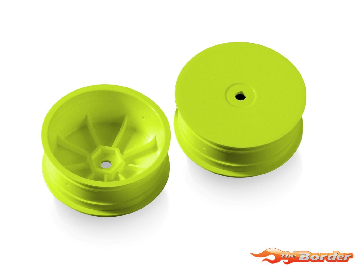 XRAY 4WD Front Wheel Aerodisk w/Narrow Offset - Yellow - Hard (2) 369912-Y