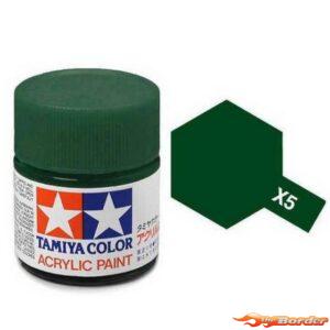Tamiya Acrylic X-5 Green Gloss - 23ml Bottle 81005