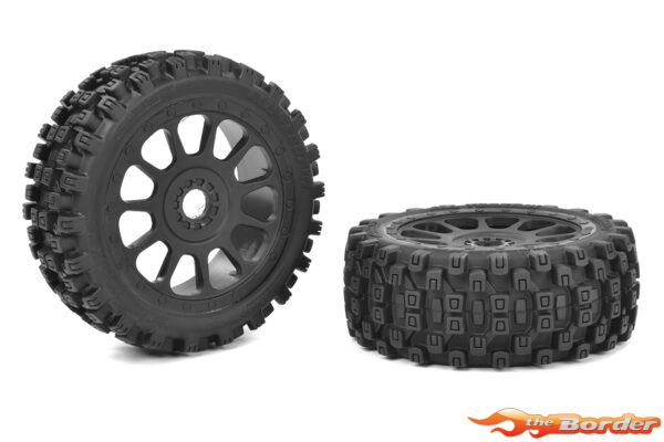 Corally Scorpion XTB - Off-Road 1/8 Buggy Tires - Glued on Black Rims - 1 pair C-00180-1006
