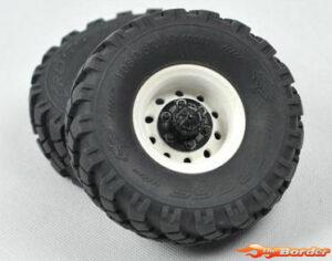 CrossRC 1.9' Complete Tyres White Hub 2Unit/Kit 97400051