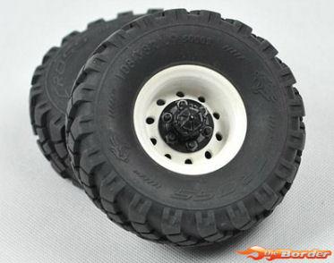 CrossRC 1.9' Complete Tyres White Hub 2Unit/Kit 97400051