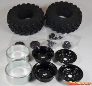 CrossRC 1.9' Complete Tyres Black Hub 2Unit/Kit 97400052