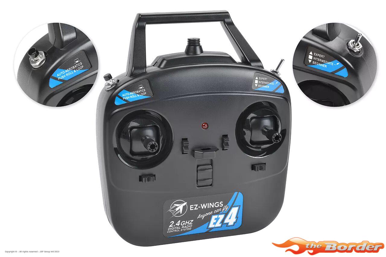 EZ-Wings Mini Cub S2 High-wing RTF 450mm (met 2 accu's) incl. attitude stabilisation (Blauw/Wit) - Afbeelding 4