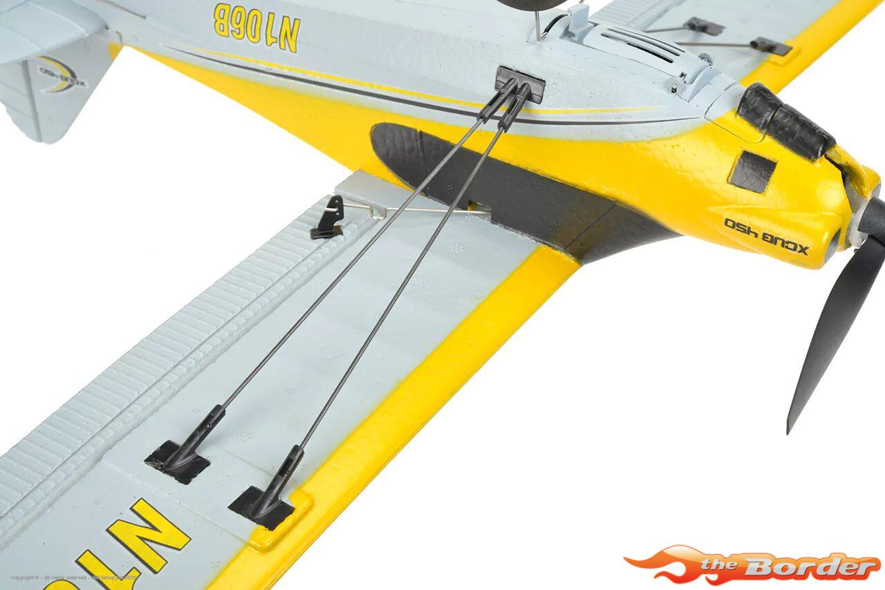 EZ-Wings Mini Cub S2 High-wing RTF 450mm (met 2 accu's) incl. attitude stabilisation (Zilver/Geel) - Afbeelding 15