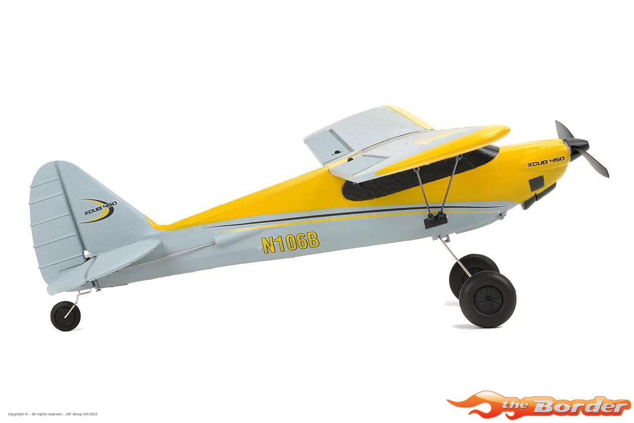 EZ-Wings Mini Cub S2 High-wing RTF 450mm (met 2 accu's) incl. attitude stabilisation (Zilver/Geel) - Afbeelding 6