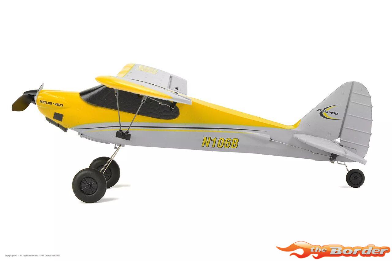 EZ-Wings Mini Cub S2 High-wing RTF 450mm (met 2 accu's) incl. attitude stabilisation (Zilver/Geel) - Afbeelding 7