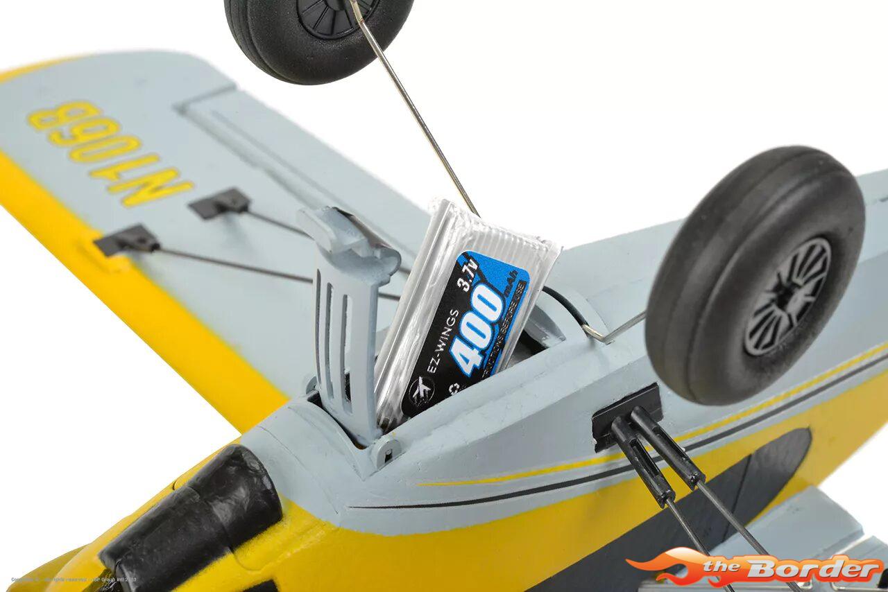 EZ-Wings Mini Cub S2 High-wing RTF 450mm (met 2 accu's) incl. attitude stabilisation (Zilver/Geel) - Afbeelding 10