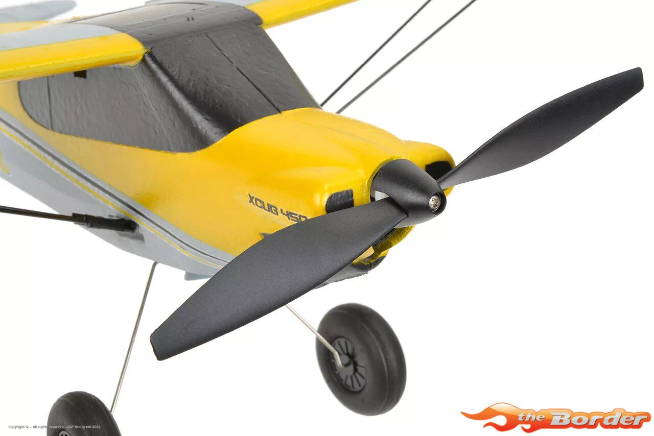 EZ-Wings Mini Cub S2 High-wing RTF 450mm (met 2 accu's) incl. attitude stabilisation (Zilver/Geel) - Afbeelding 11