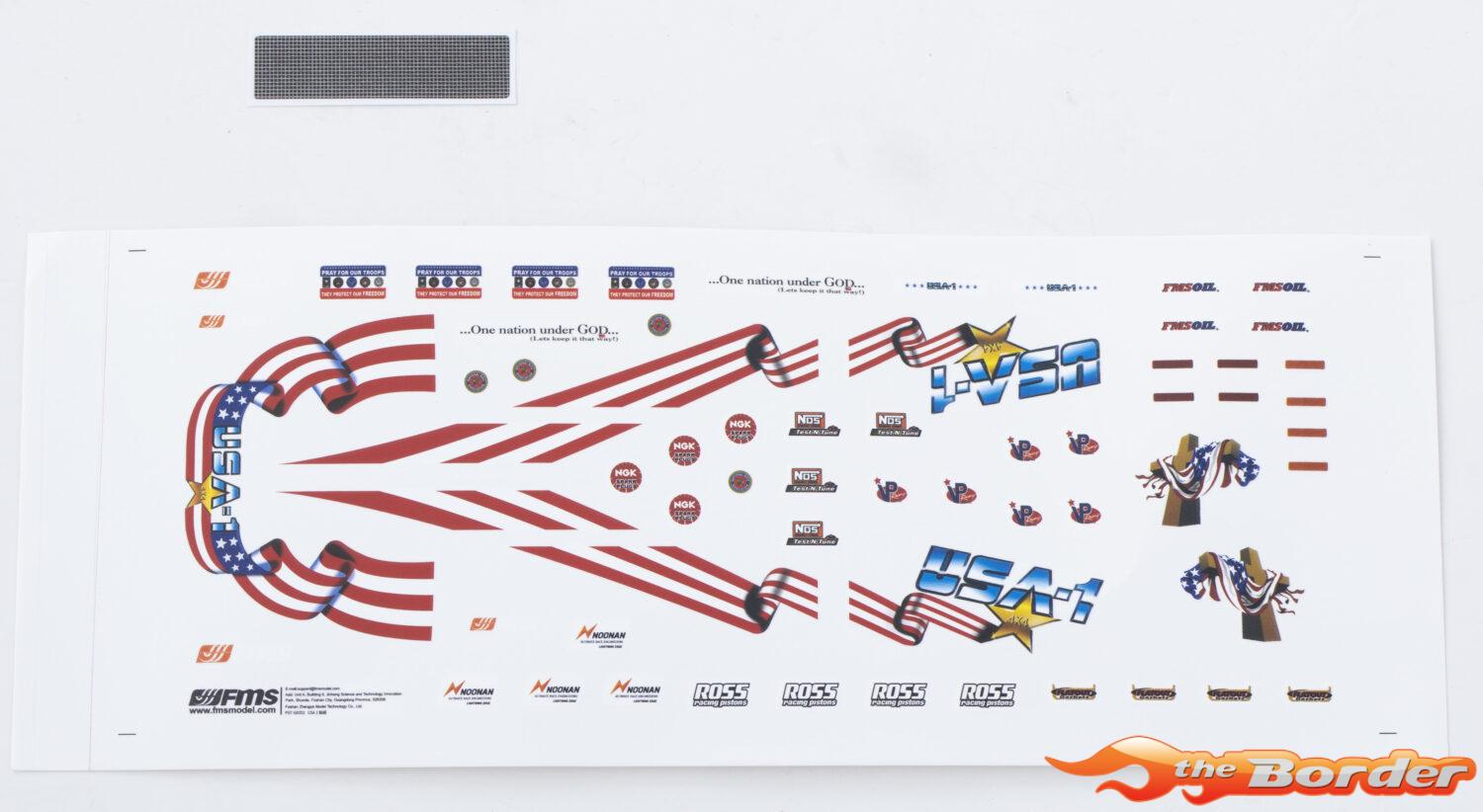 FMS 1/24 Smasher Car Decal Sheet V2 (White) FMSC3076