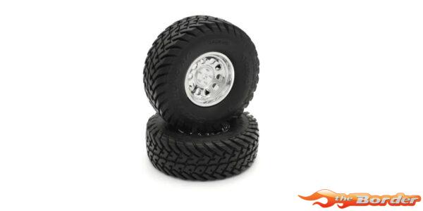 Kyosho Pre-Glued Tyres Outlaw Rampage Pro (2) Chromed Wheels OLTH001SM
