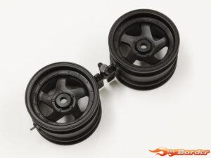Kyosho Wheel 5 Spokes Black 1.7 Inches (2) Optima OTH244BK