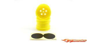 Kyosho Rear Wheel Yellow 1.7 Inches (2) Tomahawk SCH008Y