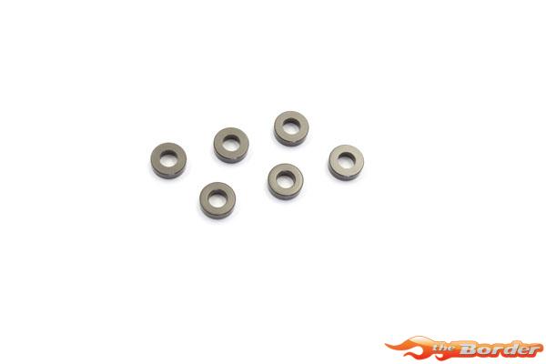 Kyosho Anodized Washer 2mm (6) - Gun Metal W0142GM