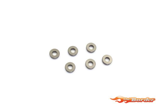 Kyosho Anodized Washer 3X7X2mm (6) - Gun Metal W0144GM