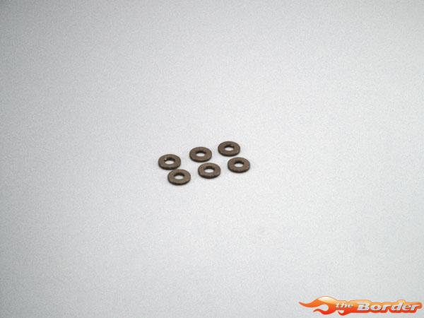 Kyosho Anodized Washer 3X7X1mm (6) - Gun Metal W0145GM