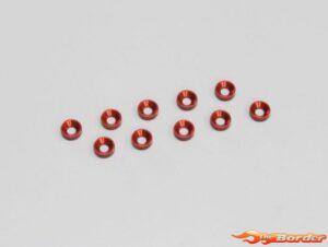 Kyosho M3 Flat Head Washer (10) Red W0146R