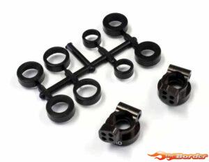 Kyosho Rear Hub Carrier V2 RB5-RB6-RB7-Zx5-RT5-Sc (0) Alu-Gun Metal UMW704-0