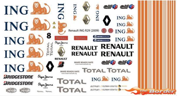 Renault R29 ING - Mini-Z 1/28 Stickers BRPD1705