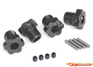 Traxxas Splined Wheel Hubs 17mm - Gray Alu 8654-GRAY
