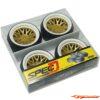 Yeah Racing Spec D LS Wheel Offset +6 White Gold Drift Tyres WL-0088 - Afbeelding 3