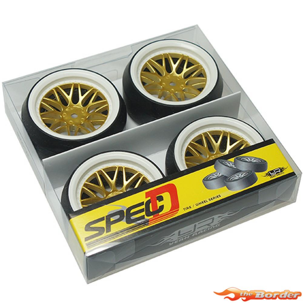Yeah Racing Spec D LS Wheel Offset +6 White Gold Drift Tyres WL-0088 - Afbeelding 3