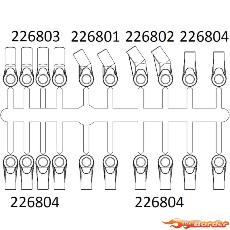 CrossRC Emo X - Ball Buckle Assembly 97401085