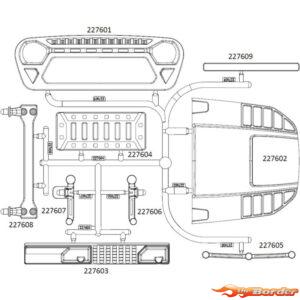 CrossRC Emo X - Car Shell Trim (Bag J) 97401127