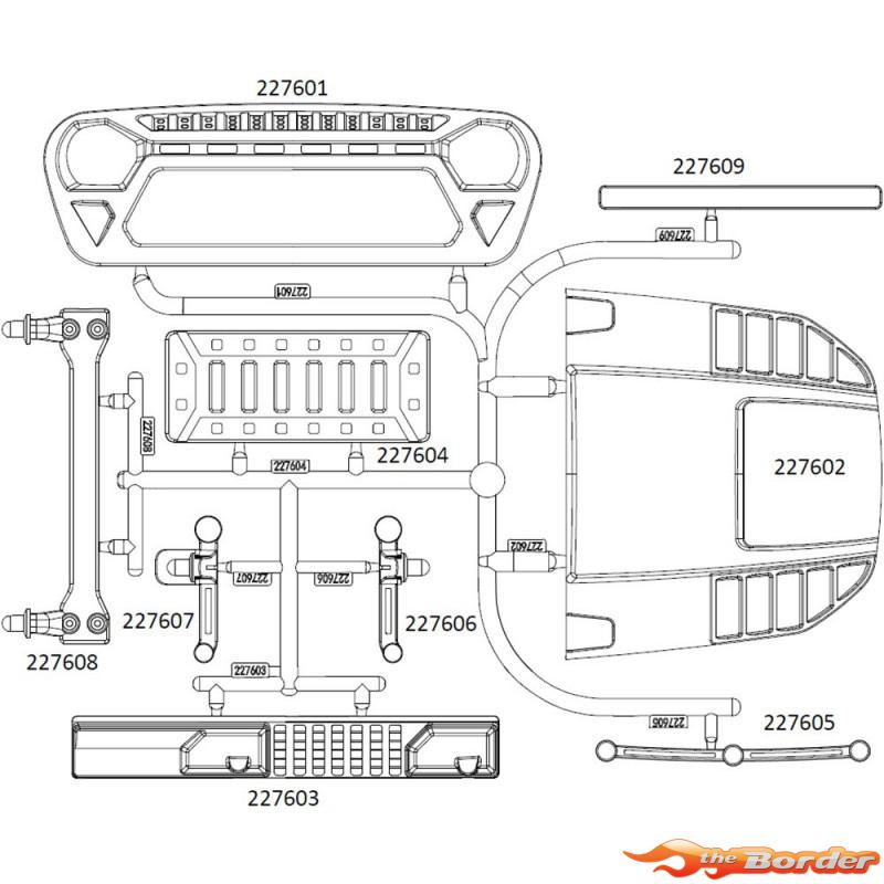 CrossRC Emo X - Car Shell Trim (Bag J) 97401127