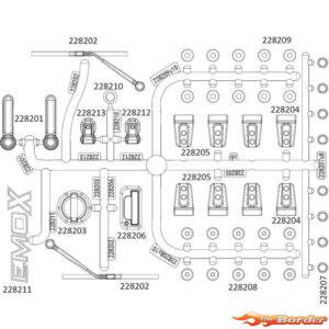 CrossRC Emo X - Car Shell Trim (Bag P) 97401113