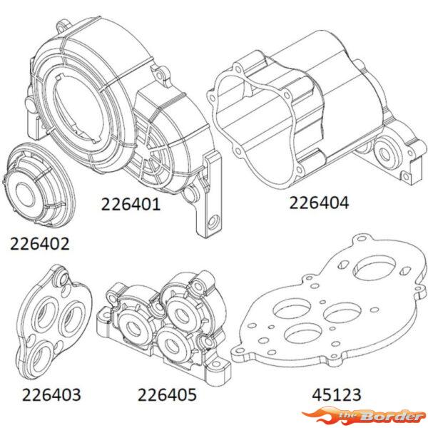 CrossRC Emo X - Transmission Housing 97401067