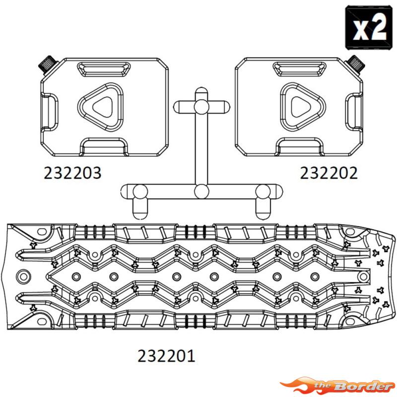 CrossRC Emo X2 - Sand Board+Fuel Tank 97401156