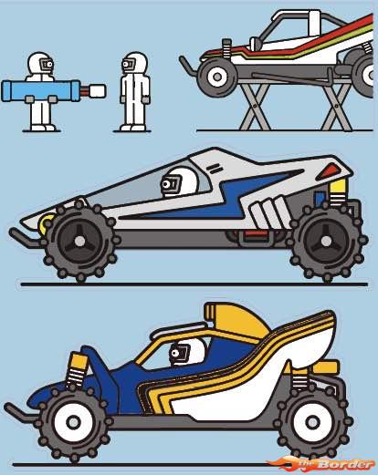 Tamiya Comical Decal 3 Pre-Cut BRPD1058