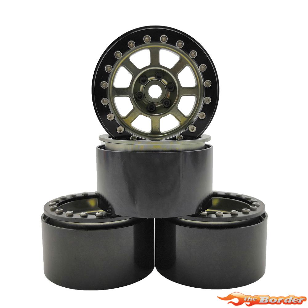 BRP 2.2" Alum CNC Black Silver (4) Wheels Beadlock W02207 - Afbeelding 4