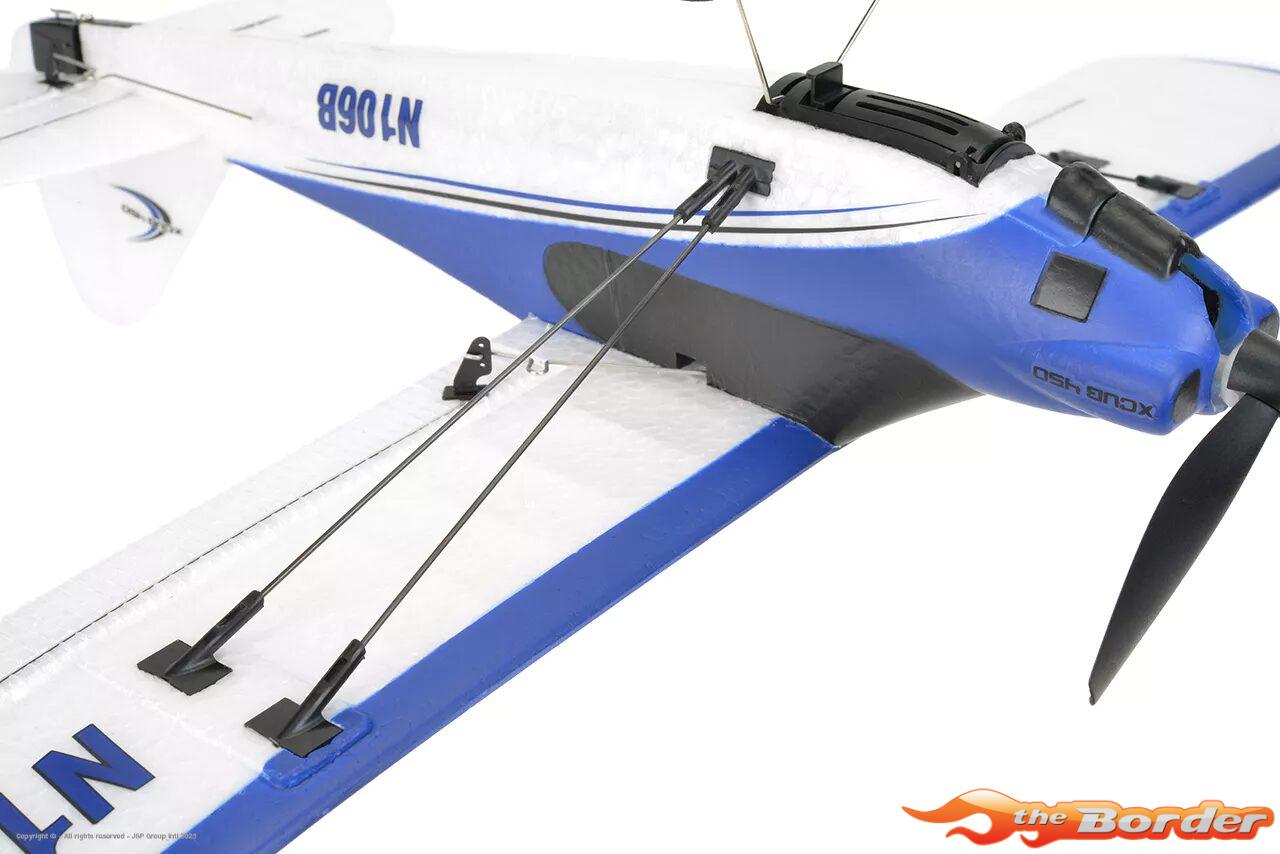 EZ-Wings Mini Cub S2 High-wing RTF 450mm (met 2 accu's) incl. attitude stabilisation (Blauw/Wit) - Afbeelding 14