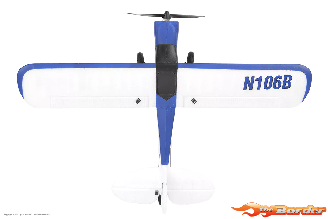 EZ-Wings Mini Cub S2 High-wing RTF 450mm (met 2 accu's) incl. attitude stabilisation (Blauw/Wit) - Afbeelding 12