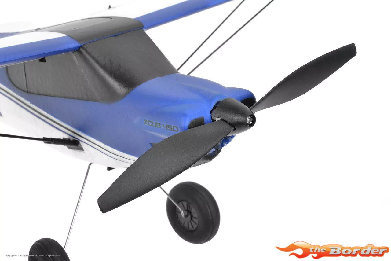 EZ-Wings Mini Cub S2 High-wing RTF 450mm (met 2 accu's) incl. attitude stabilisation (Blauw/Wit) - Afbeelding 17