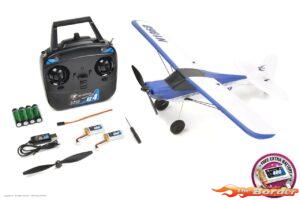 EZ-Wings Mini Cub S2 High-wing RTF 450mm (met 2 accu's) incl. attitude stabilisation (Blauw/Wit)