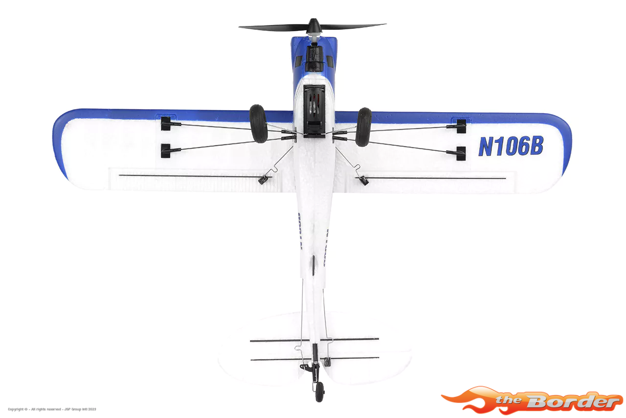 EZ-Wings Mini Cub S2 High-wing RTF 450mm (met 2 accu's) incl. attitude stabilisation (Blauw/Wit) - Afbeelding 13