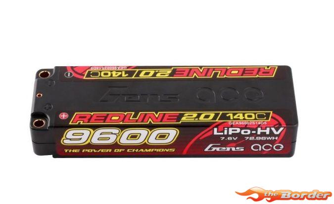 GensAce Redline 2.0 2S HV 7.6V -140C 9600mAh 96002S14D5