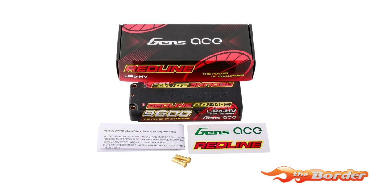 GensAce Redline 2.0 2S HV 7.6V -140C 9600mAh 96002S14D5 - Afbeelding 5