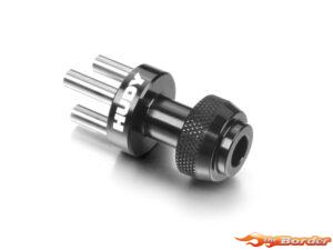 Hudy Alu Nut 3-Pins Wheel Adapter - Front/Rear - 1/12 Pan Car 102378