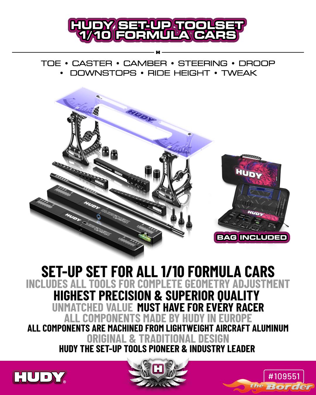 Hudy Set-Up Station & Set-Up Tools + Carrying Bag For 1/10 Formula Cars 109551 - Afbeelding 6