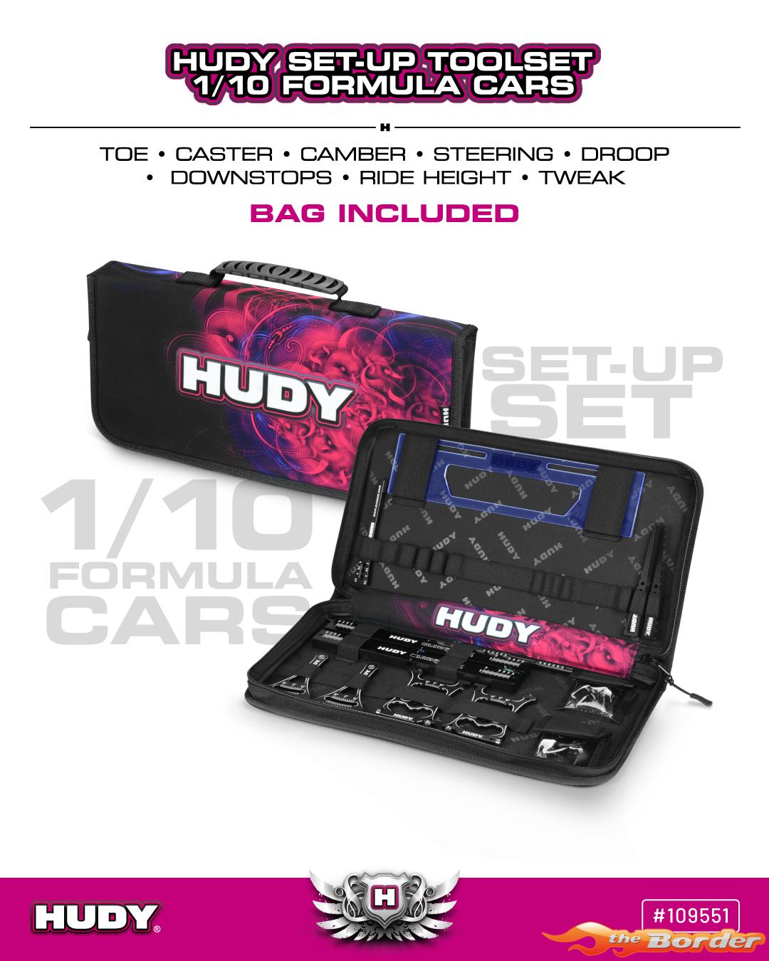 Hudy Set-Up Station & Set-Up Tools + Carrying Bag For 1/10 Formula Cars 109551