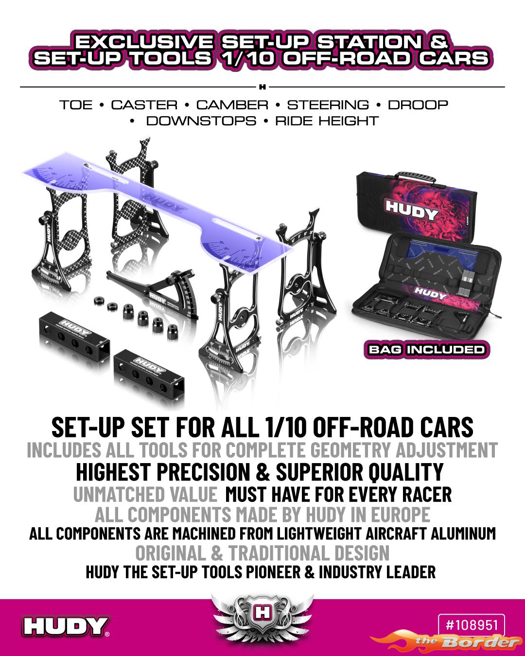 Hudy Set-Up Station & Set-Up Tools + Carrying Bag For 1/10 Off-Road Cars 108951 - Afbeelding 2